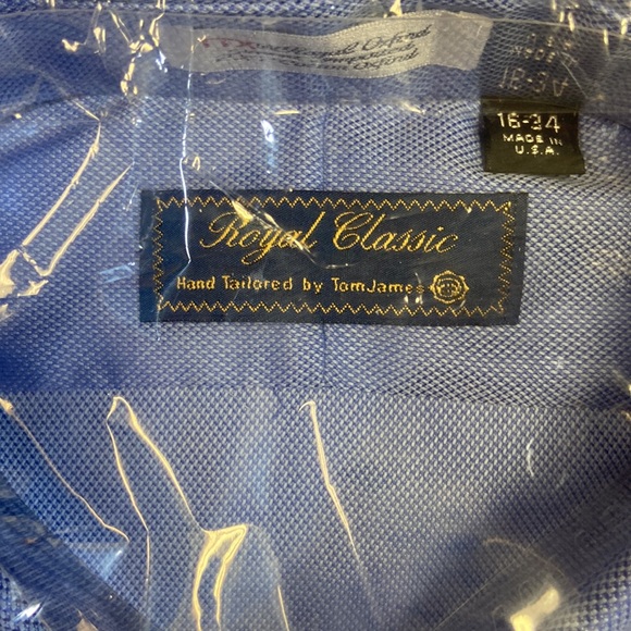 Tom James Royal Classic Oxford Dress Shirt - Neck 16 - NWT - Picture 2 of 4